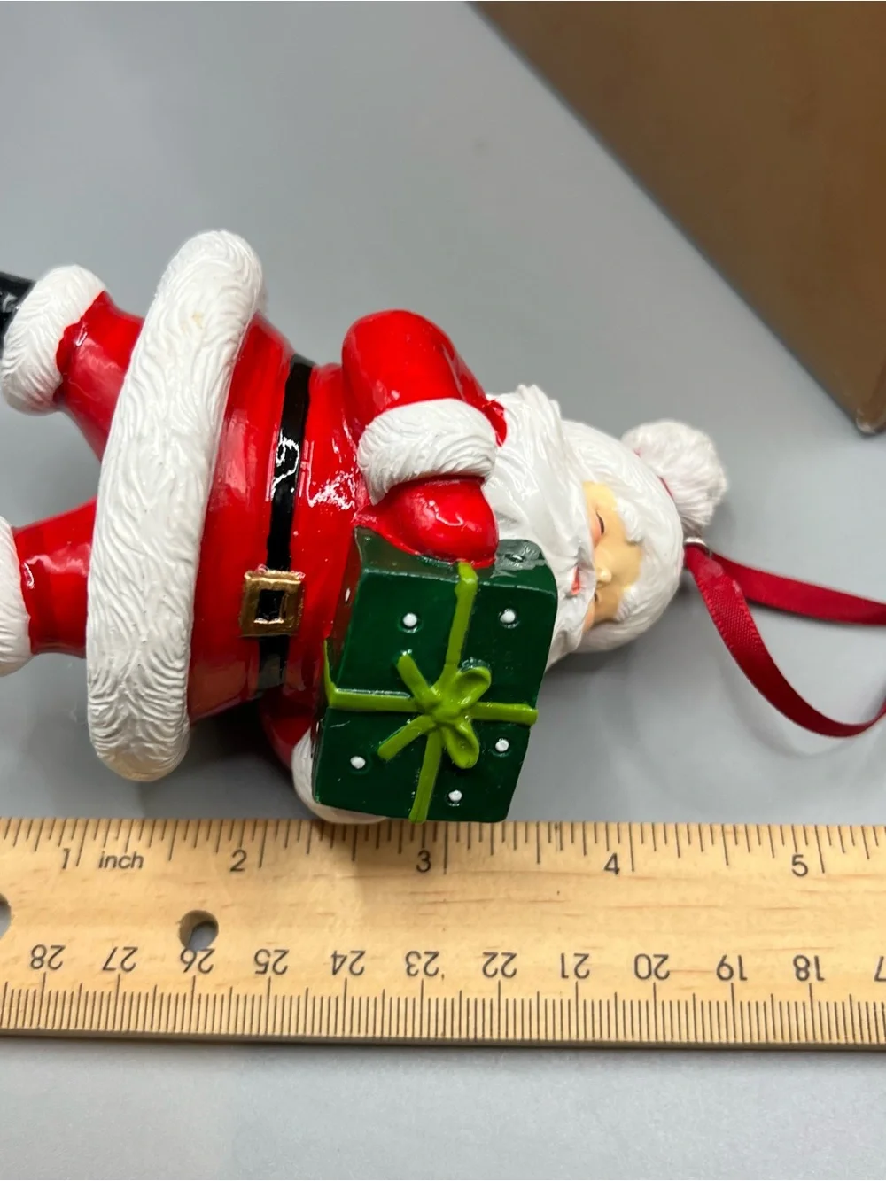 Santa Ornament Resin Wood Kitschy Cute Pier 1 Style? MCM